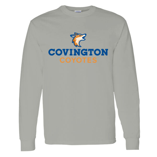 Covington Coyotes Heavy Cotton 100% Cotton Long Sleeve T Shirt Thumbnail