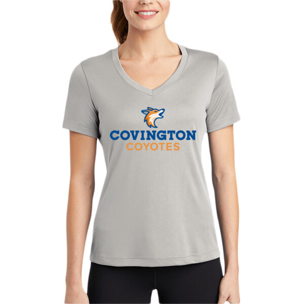 Covington Coyotes Women's PosiCharge Competitor V Neck Tee Thumbnail